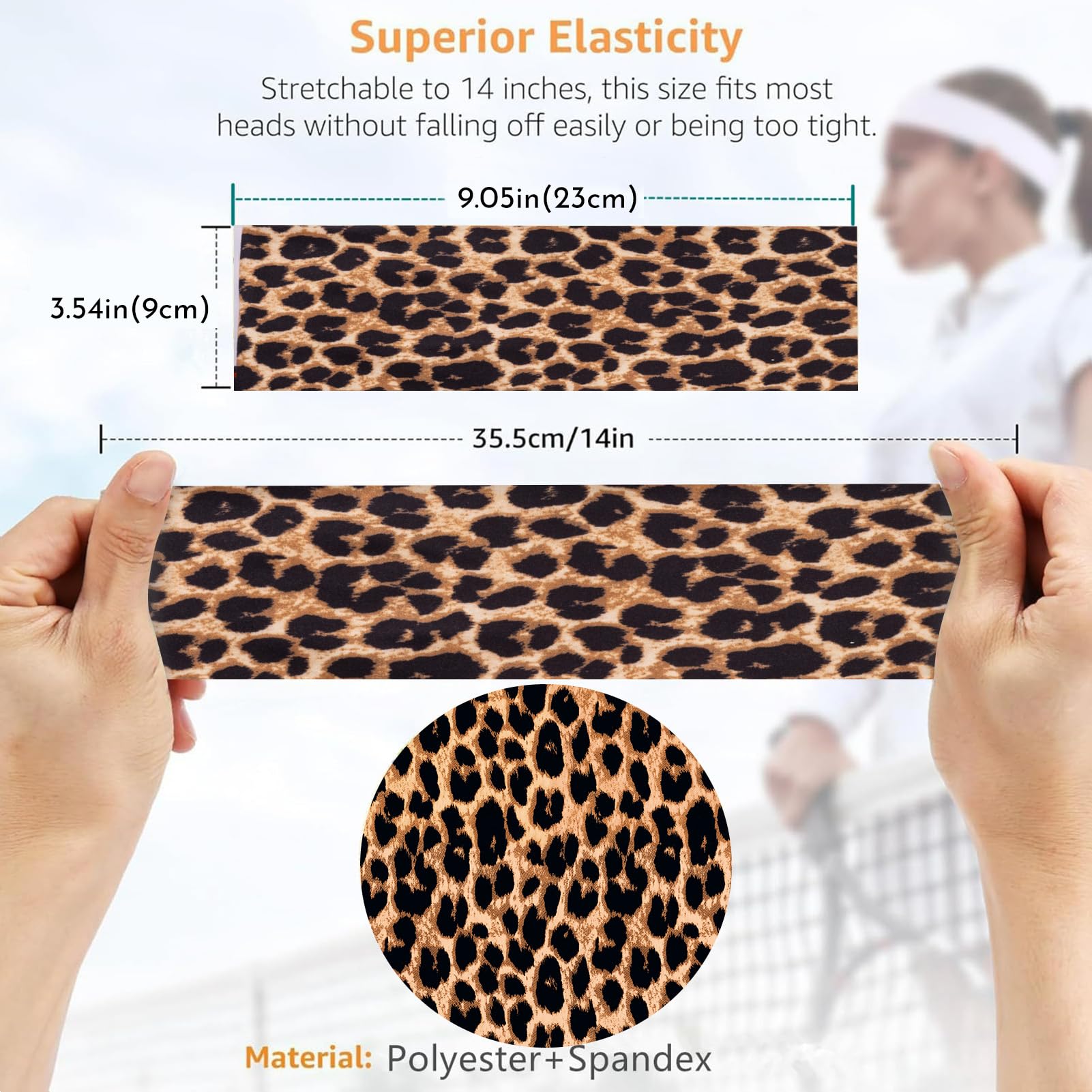 SENMAY estuche con 6 diademas leopard, regalo perfecto.