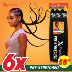 Sensationnel X-pression trenza recta de 58 pulgadas para secciones rápidas
