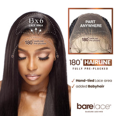 Sensationnel Bare Lace 13x6 full-cap interior reveals breathable mesh for comfort.