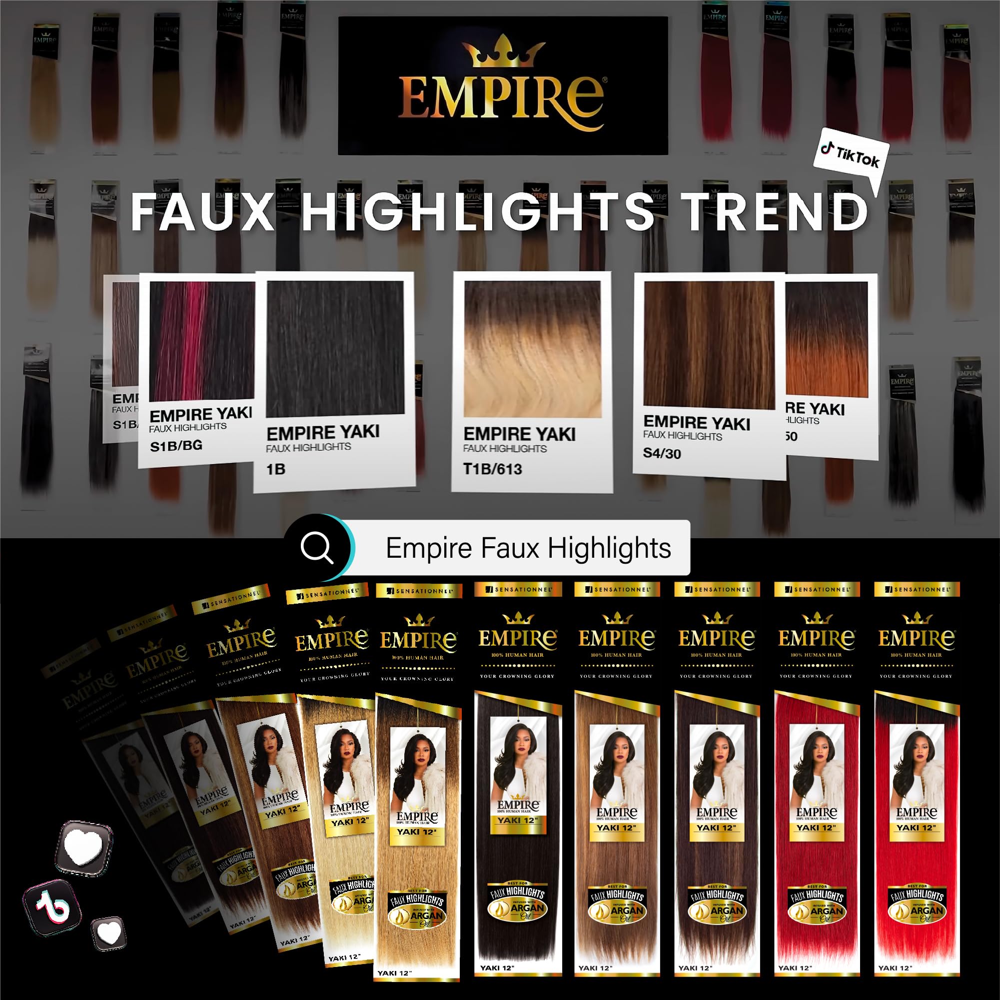 Sensationnel Empire Yaki estilo liso para looks pulidos.
