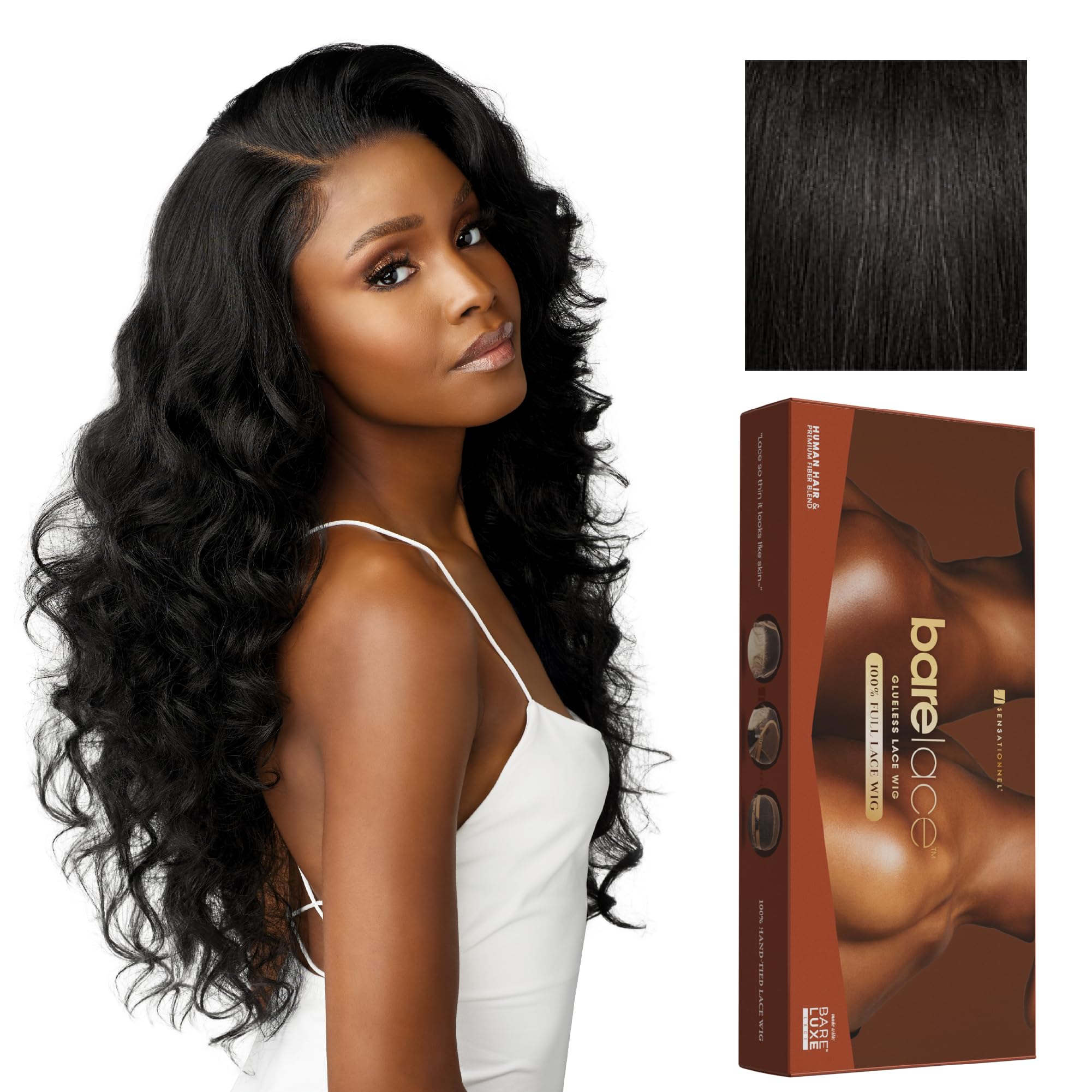 Sensationnel peluca de encaje con frente completo para aspecto natural