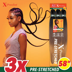 Sensationnel X-PRESSION, fibra Kanekalon de alta calidad para trenzas duraderas
