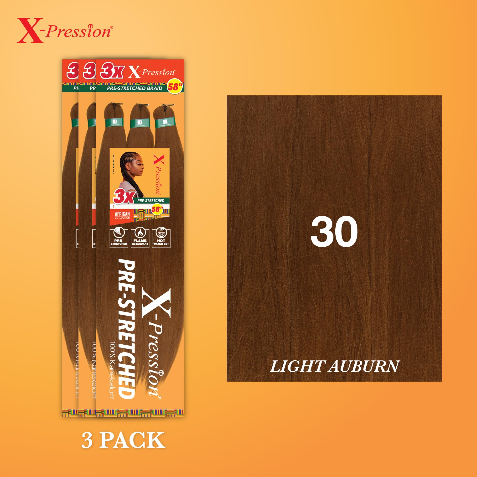 Sensationnel X-PRESSION conjunto de 3 piezas para trenzas, manejo sencillo