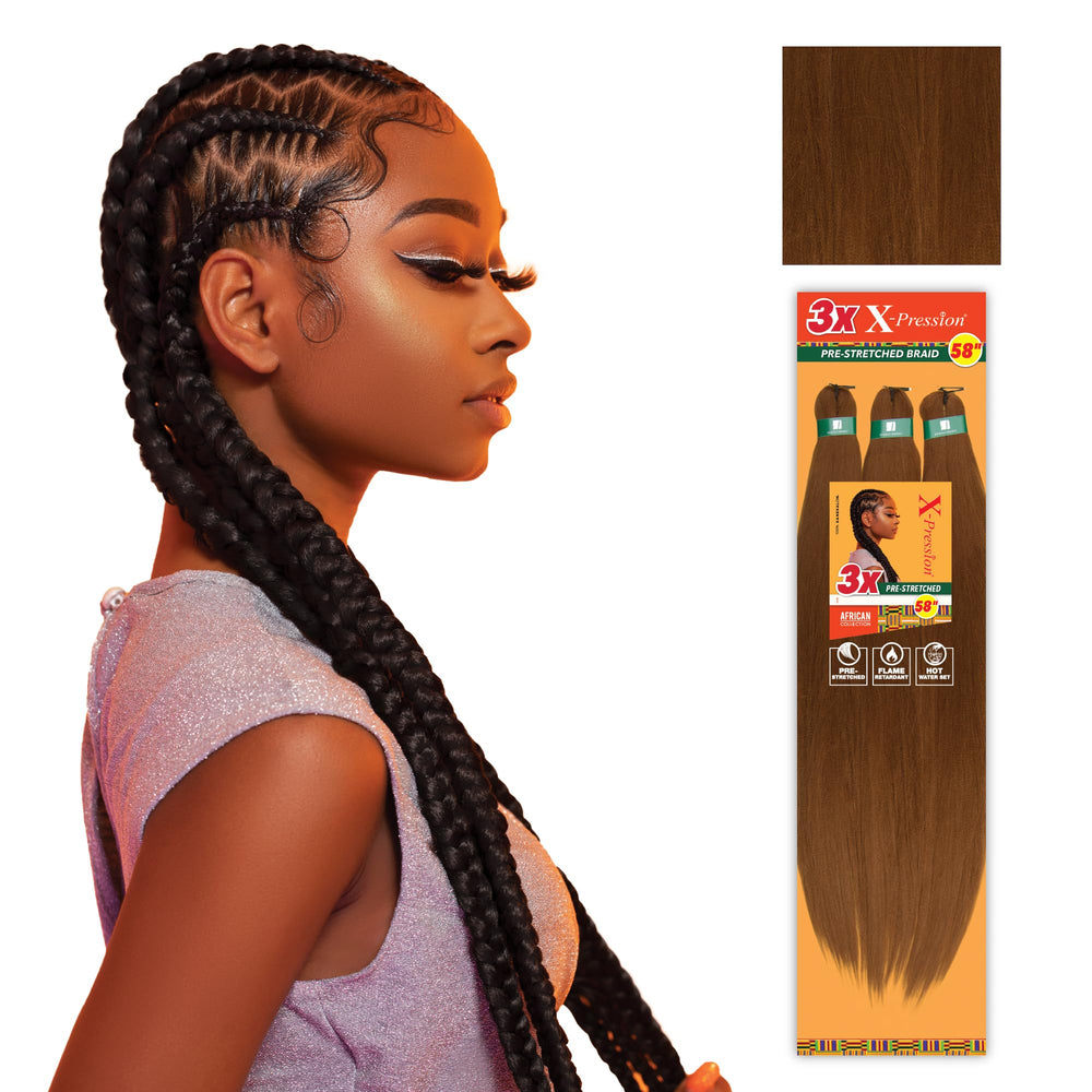 Sensationnel X-PRESSION trenza Kanekalon de 58 pulgadas para peinados duraderos