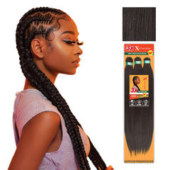 Sensationnel X-pression trenza preestirada de 58 pulgadas, paquete 2 marrón oscuro para trenzas duraderas