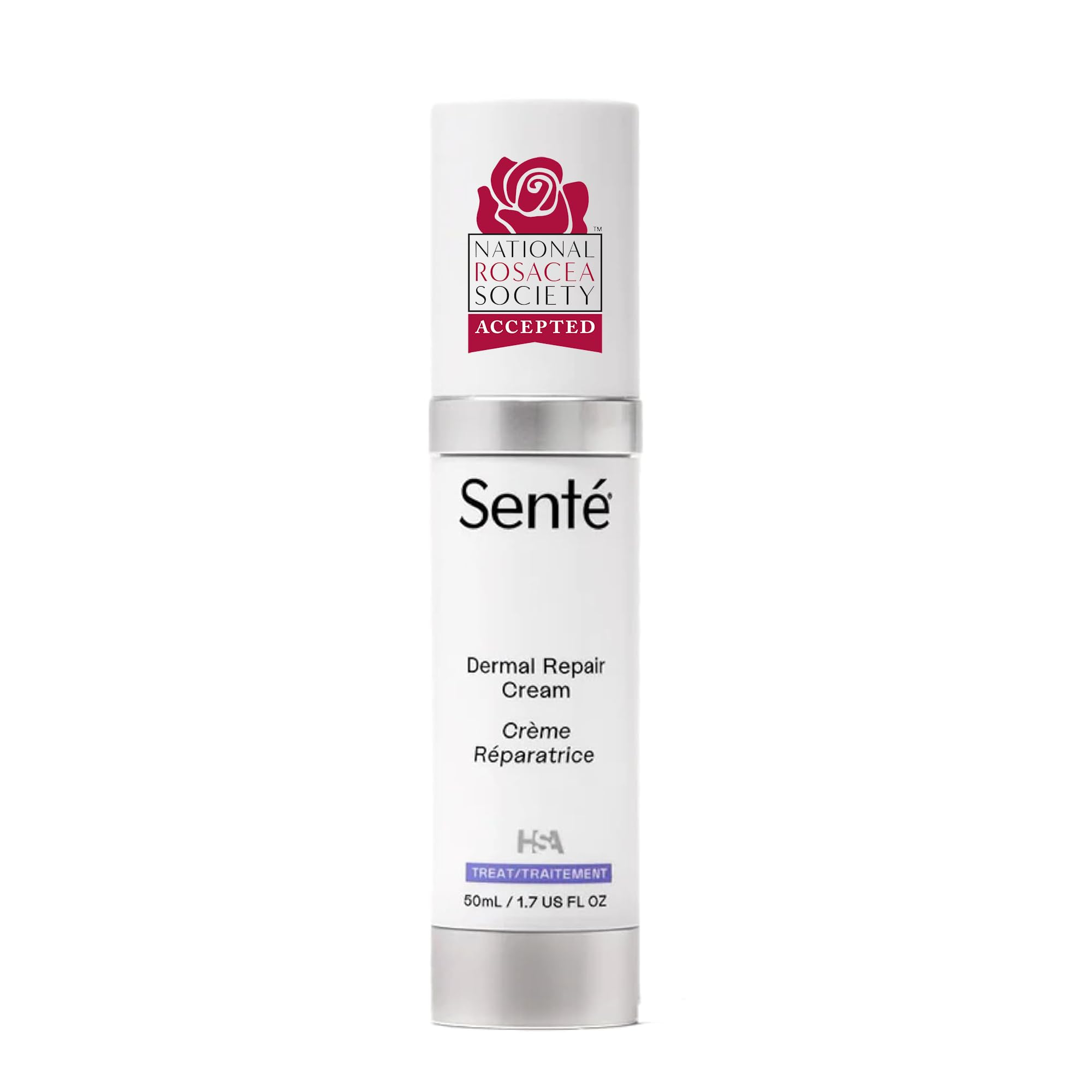 Senté Dermal Repair crema en botella para hidratación suave y calmante