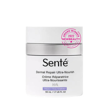 Senté Dermal Repair Ultra-Nourish en frasco: crema para hidratación profunda de piel seca.