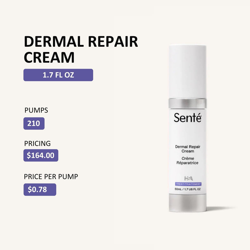 Vitamina E en Senté Dermal Repair para nutrición de la piel