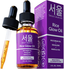 SeoulCeuticals Aceite de salvado de arroz, botella para piel hidratada