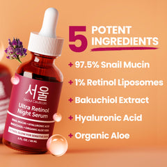 Bakuchiol SeoulCeuticals – complexe doux pour peau sensible et soin anti-âge.