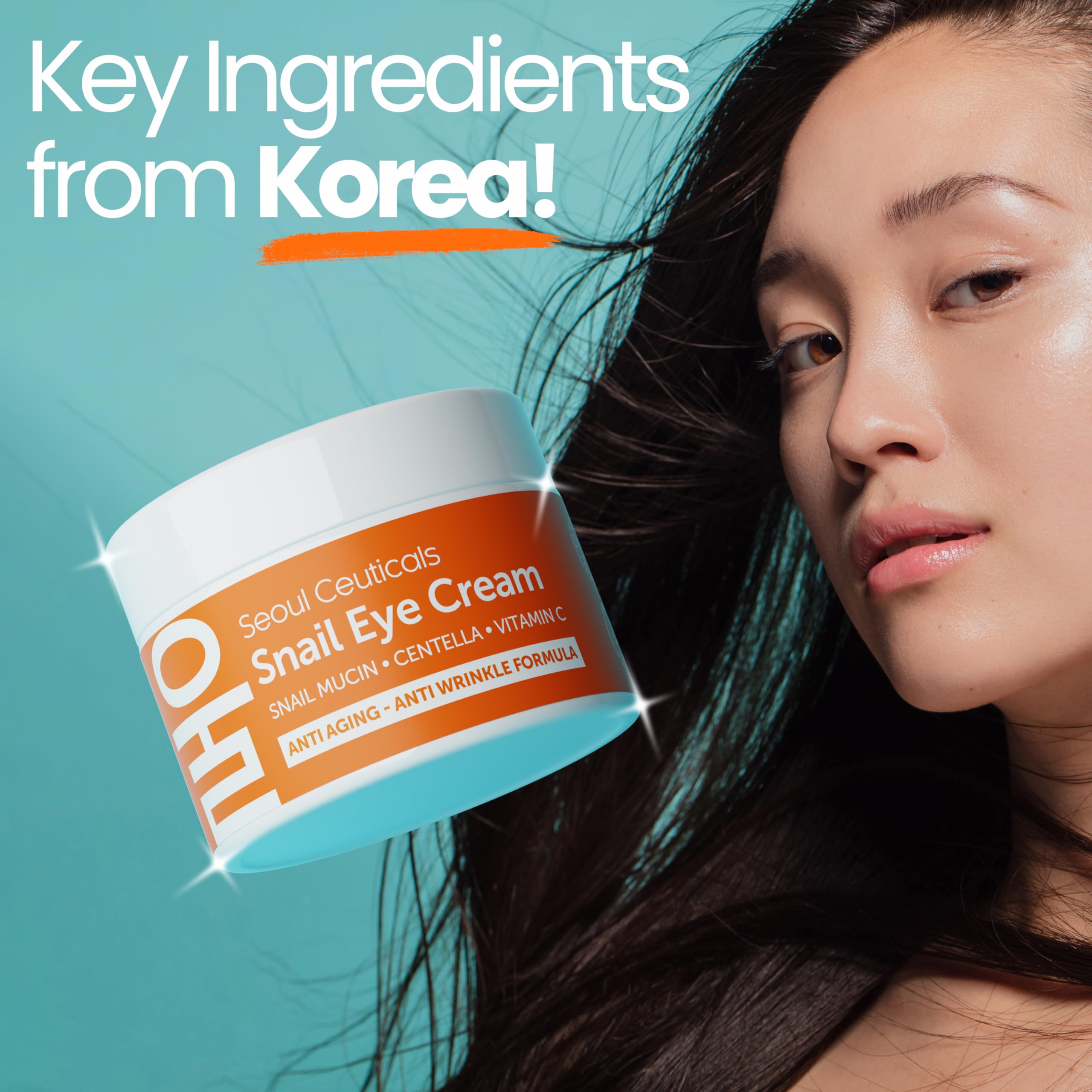 SeoulCeuticals crema ojos mucín caracol puede usarse como base suave antes del maquillaje.