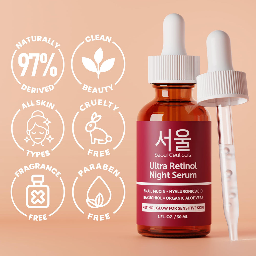 Emballage en verre SeoulCeuticals – produit cruelty-free et respectueux de l’environnement.