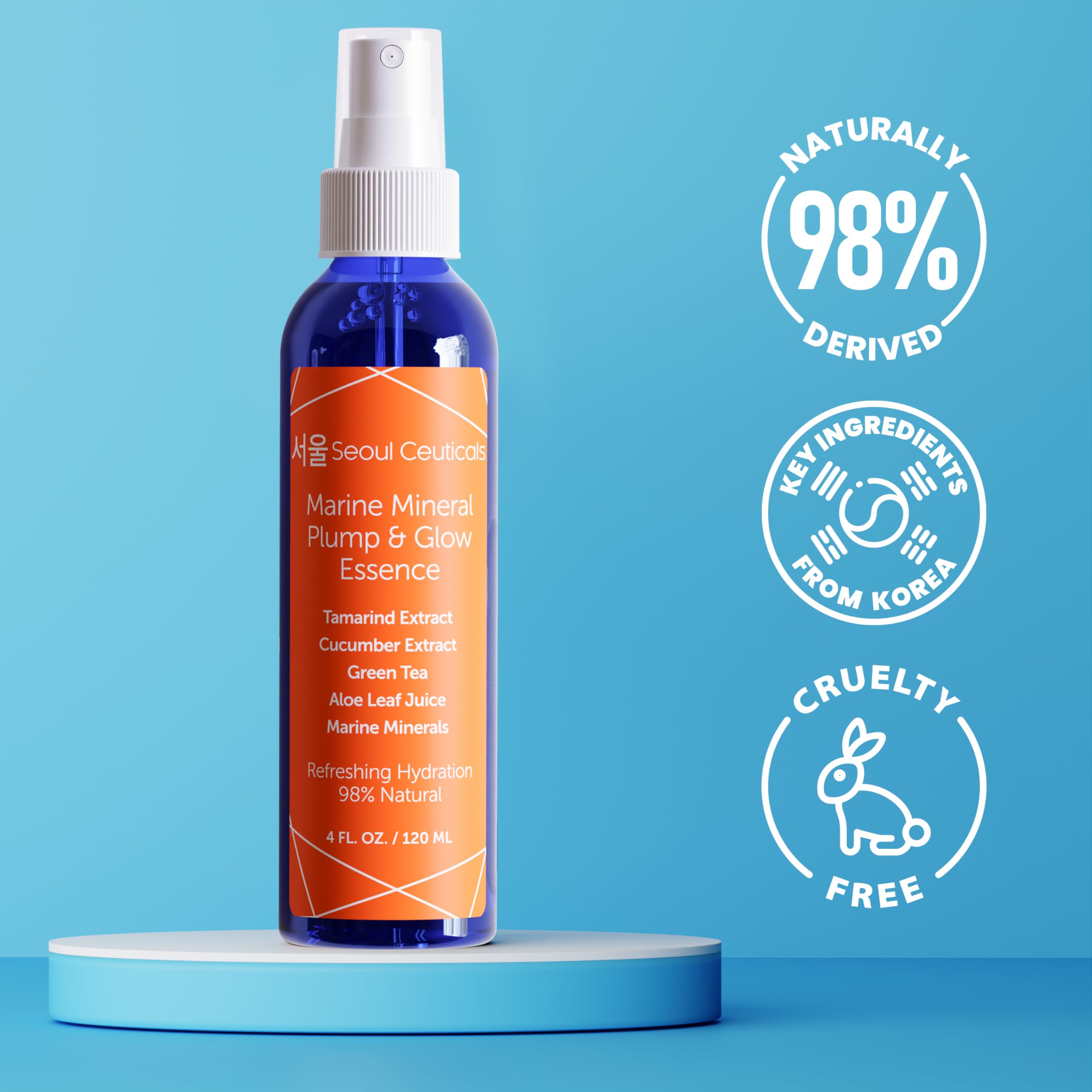 Application quotidienne SeoulCeuticals, spray facile après nettoyage.