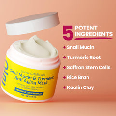 SeoulCeuticals ingredientes clave: baba de caracol, curcuma y azafrán