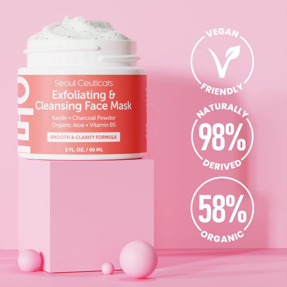 SeoulCeuticals ingredientes naturales kaolín carbón: desintoxicación suave y control de grasa