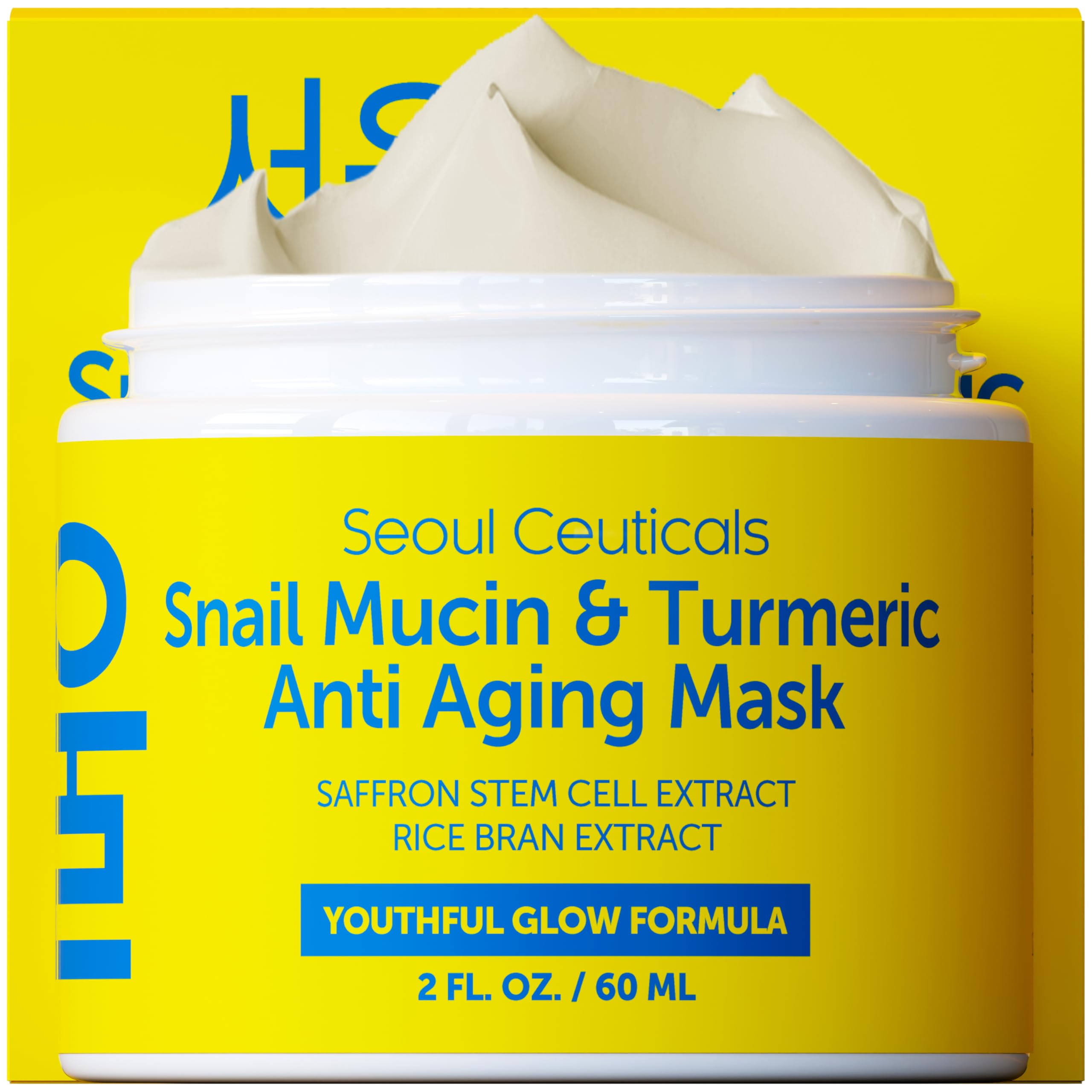 SeoulCeuticals mascarilla coreana de caracol y curcuma en frasco de 2oz