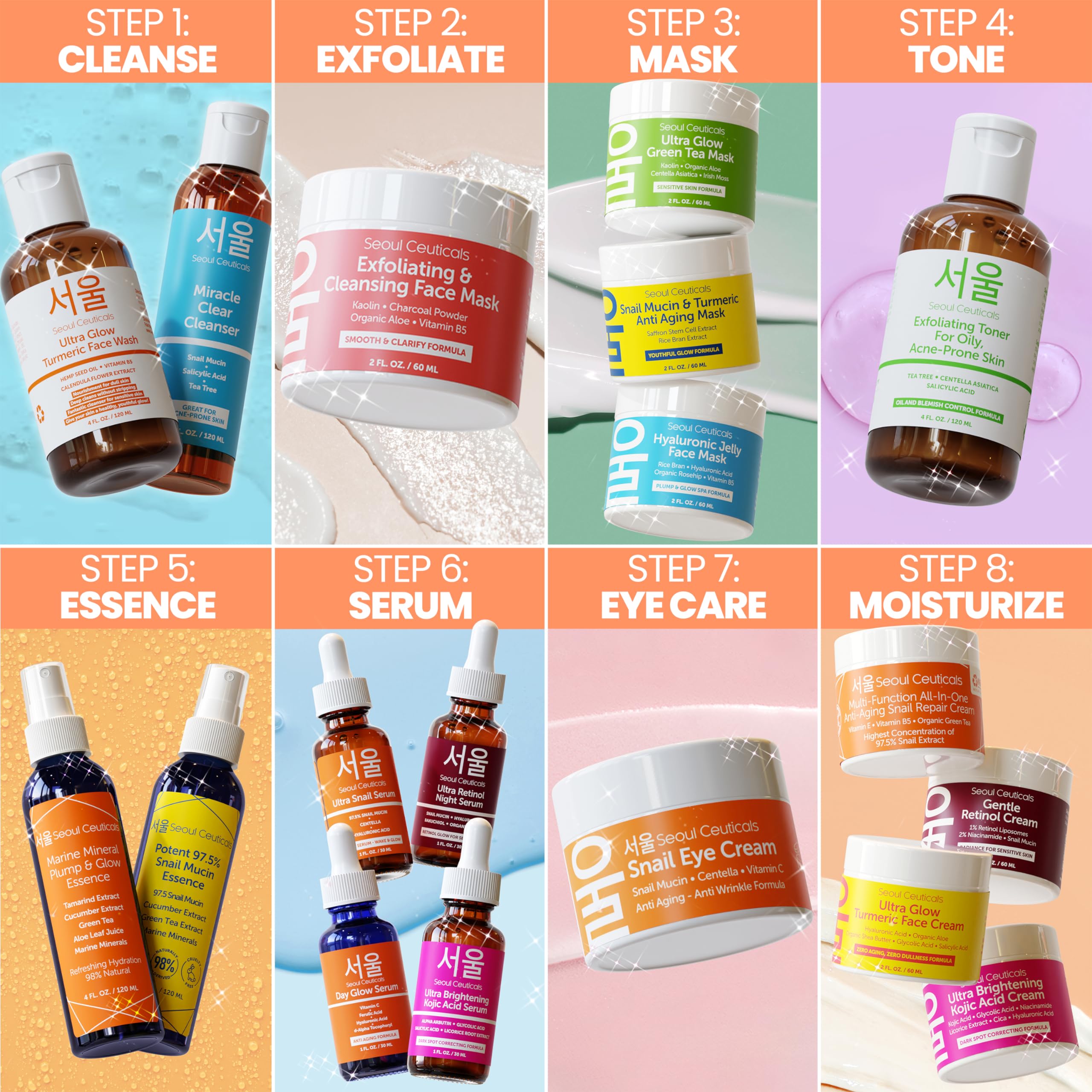 SeoulCeuticals piel radiante tras exfoliación suave