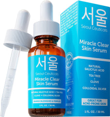 Serum SeoulCeuticals en frasco, apoyo para piel más clara.