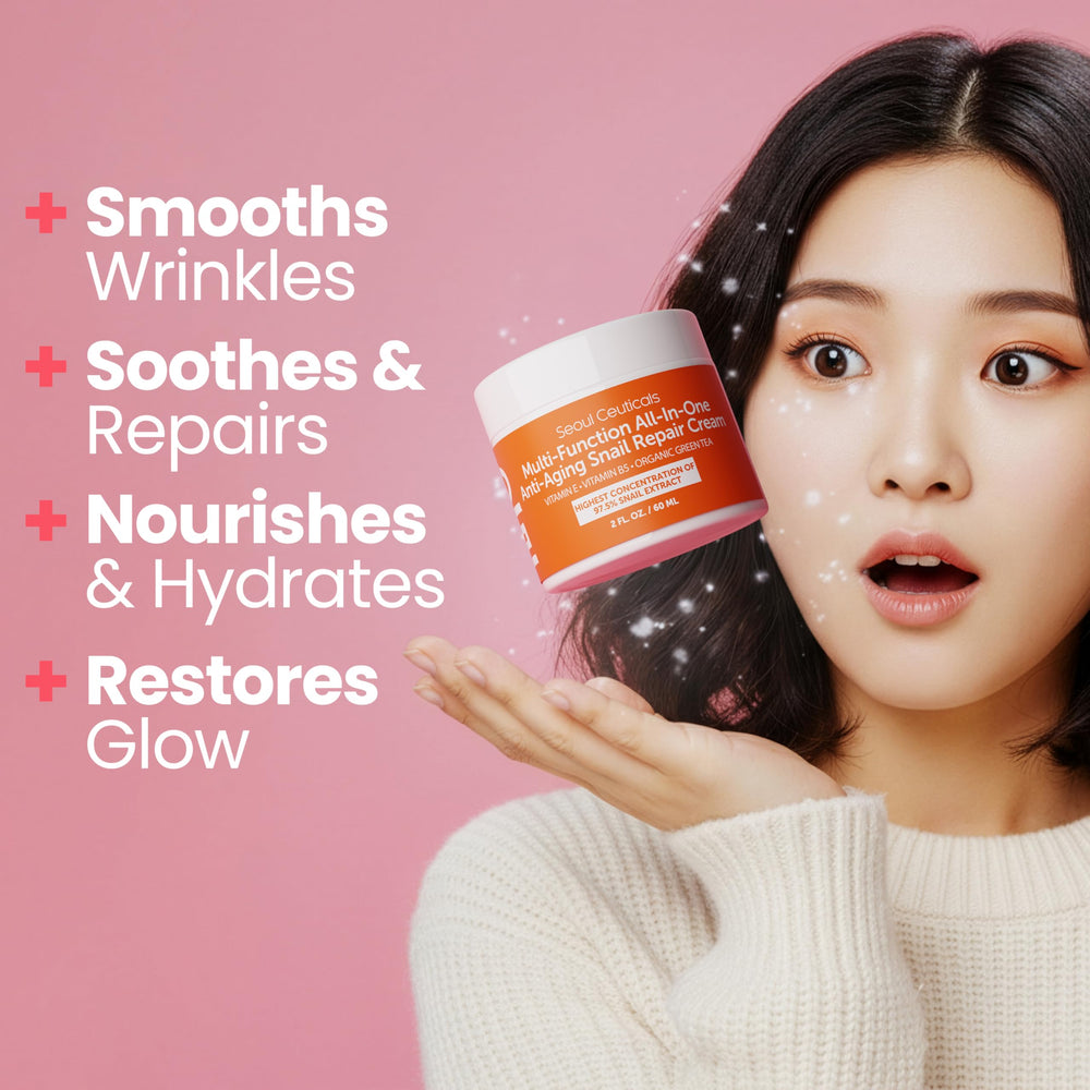 SeoulCeuticals texture crème nourrissante – peau douce et veloutée après application.
