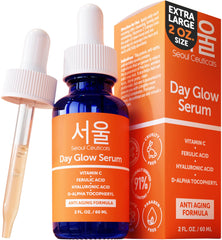 SeoulCeuticals Vitamina C 20% serum en botella, luminosidad y cuidado diario.