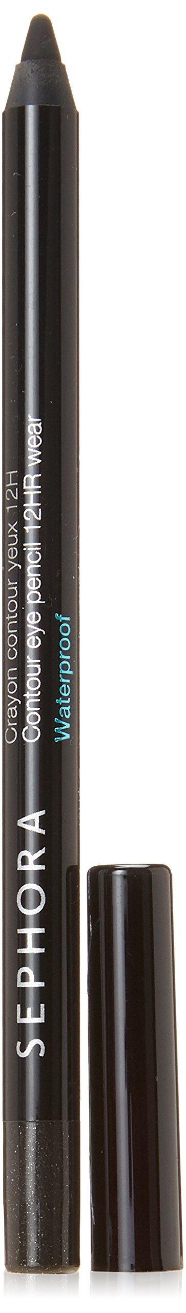 SEPHORA COLLECTION Contour Eye Pencil 12 horas, delineado negro suave con resistencia al agua.