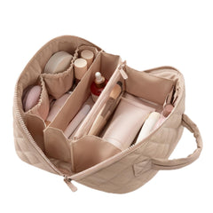 SEPSUMMER bolsa maquillaje viaje apertura 180 grados para acceso rápido