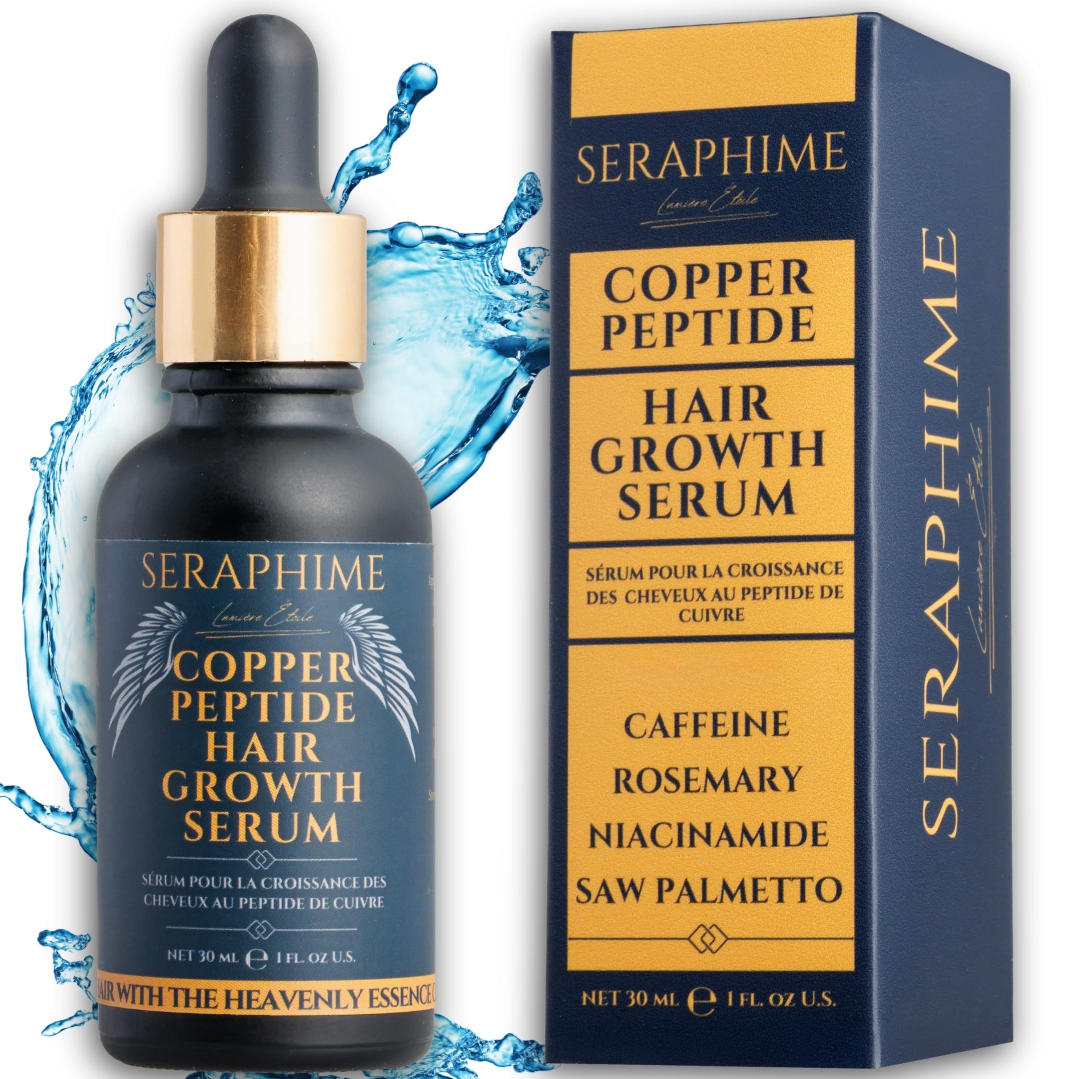 Seraphime: suero de cobre para cabello, enfocado en crecimiento y densidad