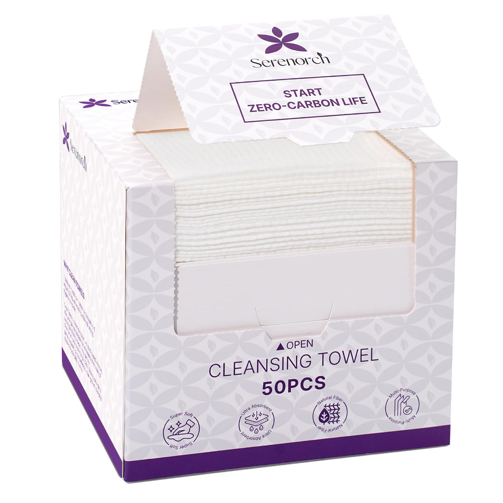 Serenorch toallitas faciales XL 10x12 para desmaquillar con suavidad