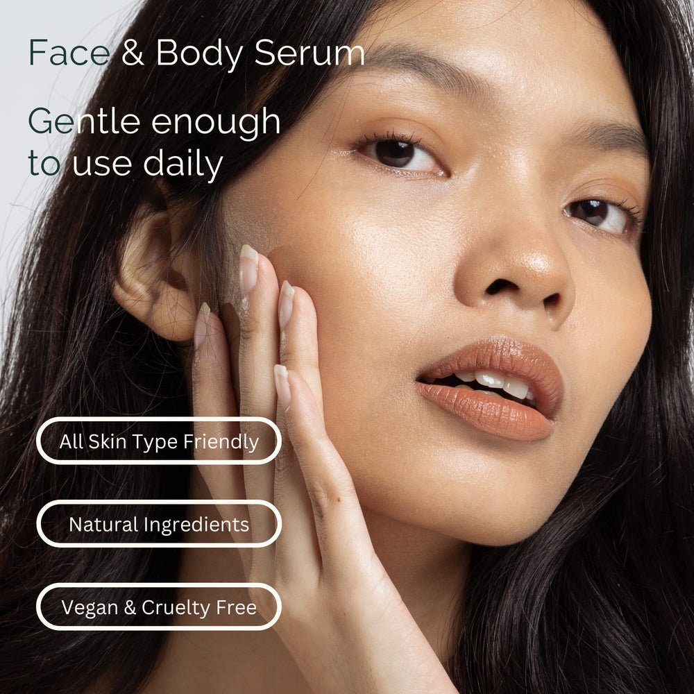 Application du Serious Serum sur la zone rasée, réduction des irritations post rasage
