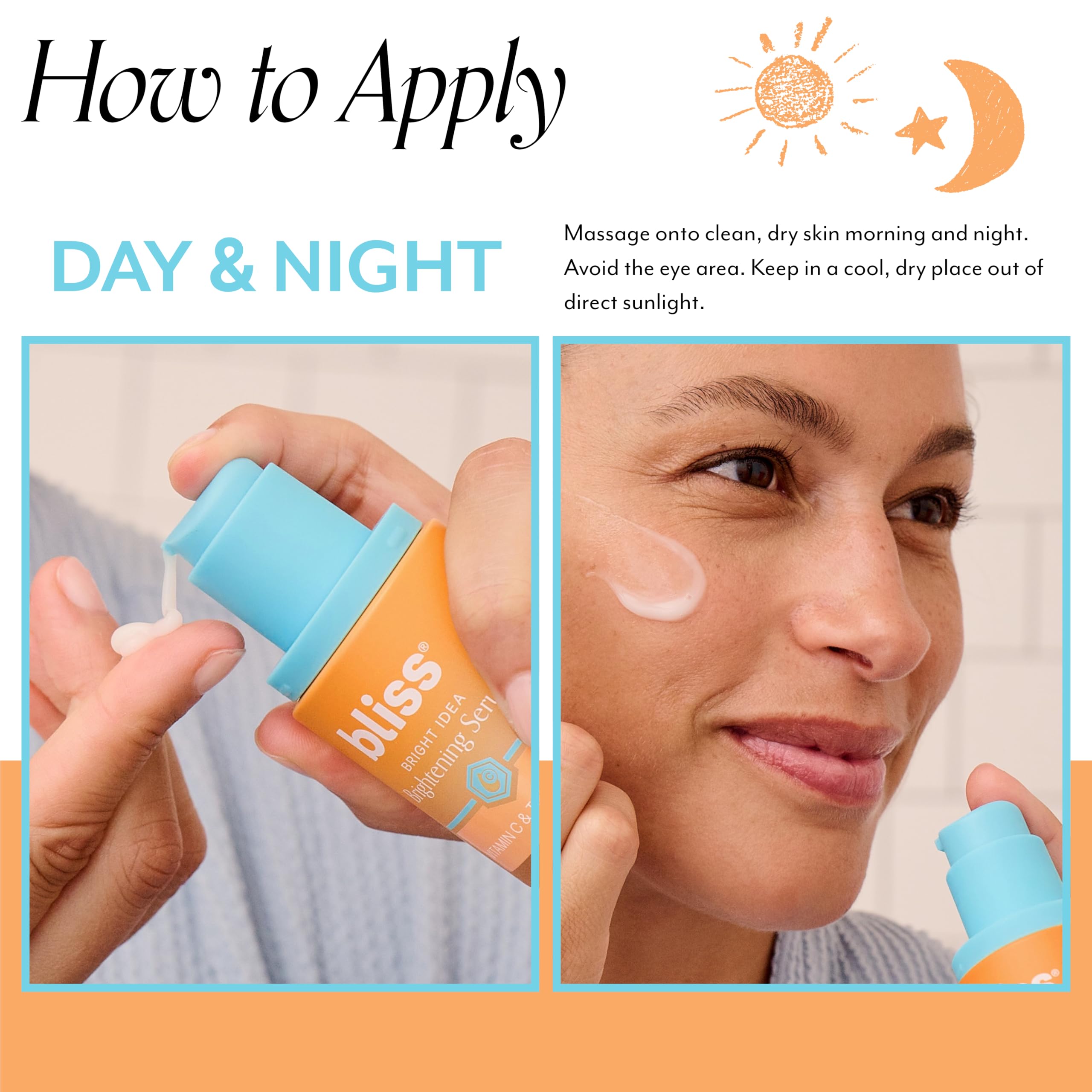 Sérum Bliss Vitamine C Tri-Peptide : application efficace pour l'élasticité de la peau.