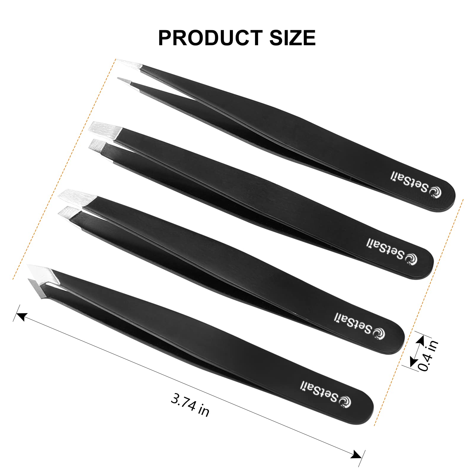 SetSail pinzas 4 puntas en disposición completa para grooming preciso