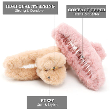 Conjunto de siete pinzas Seven Lucky Light en colores neutros para combinar con cualquier estilo.