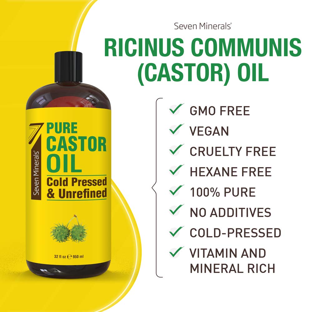 Seven Minerals Aceite de Ricino Prensado en Frío para cejas más definidas.