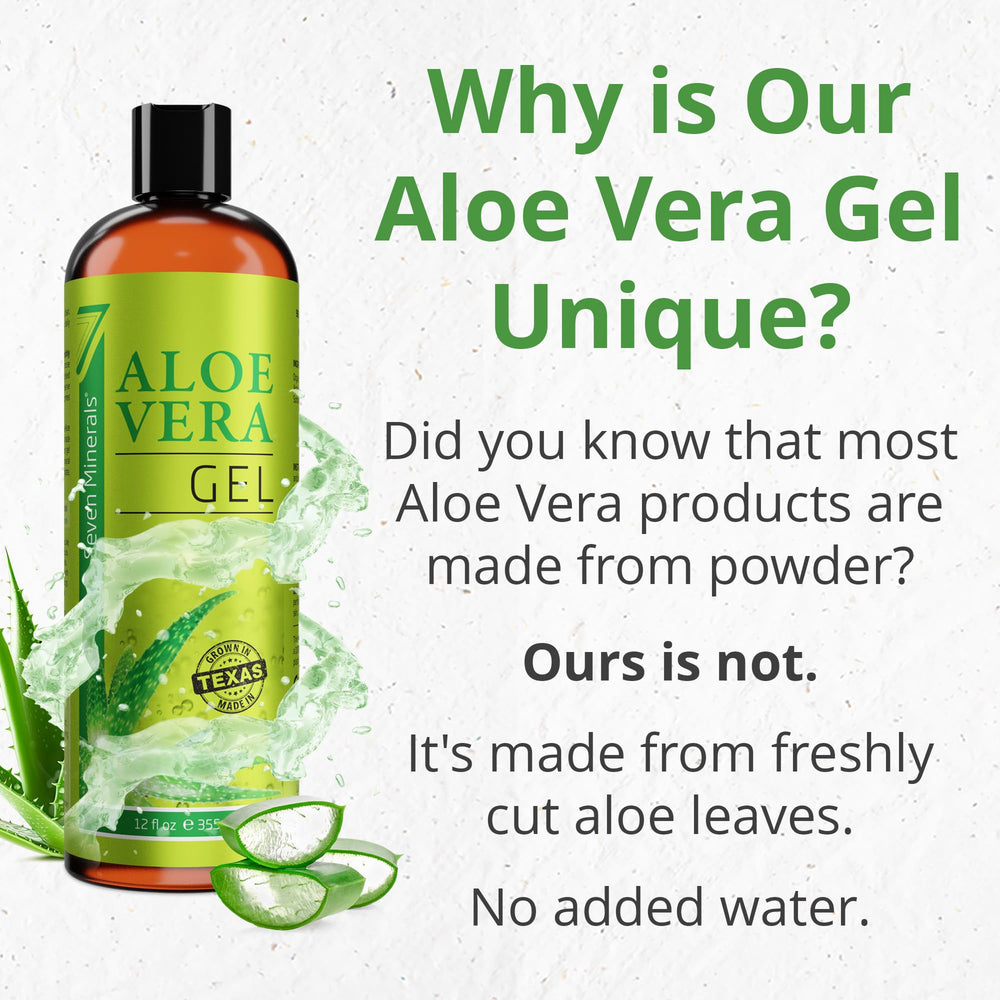 Seven Minerals Aloe Vera Gel aplicación facial: calma la piel tras exposición solar