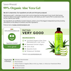 Aplicación fácil del gel de aloe para uso diario con Seven Minerals.