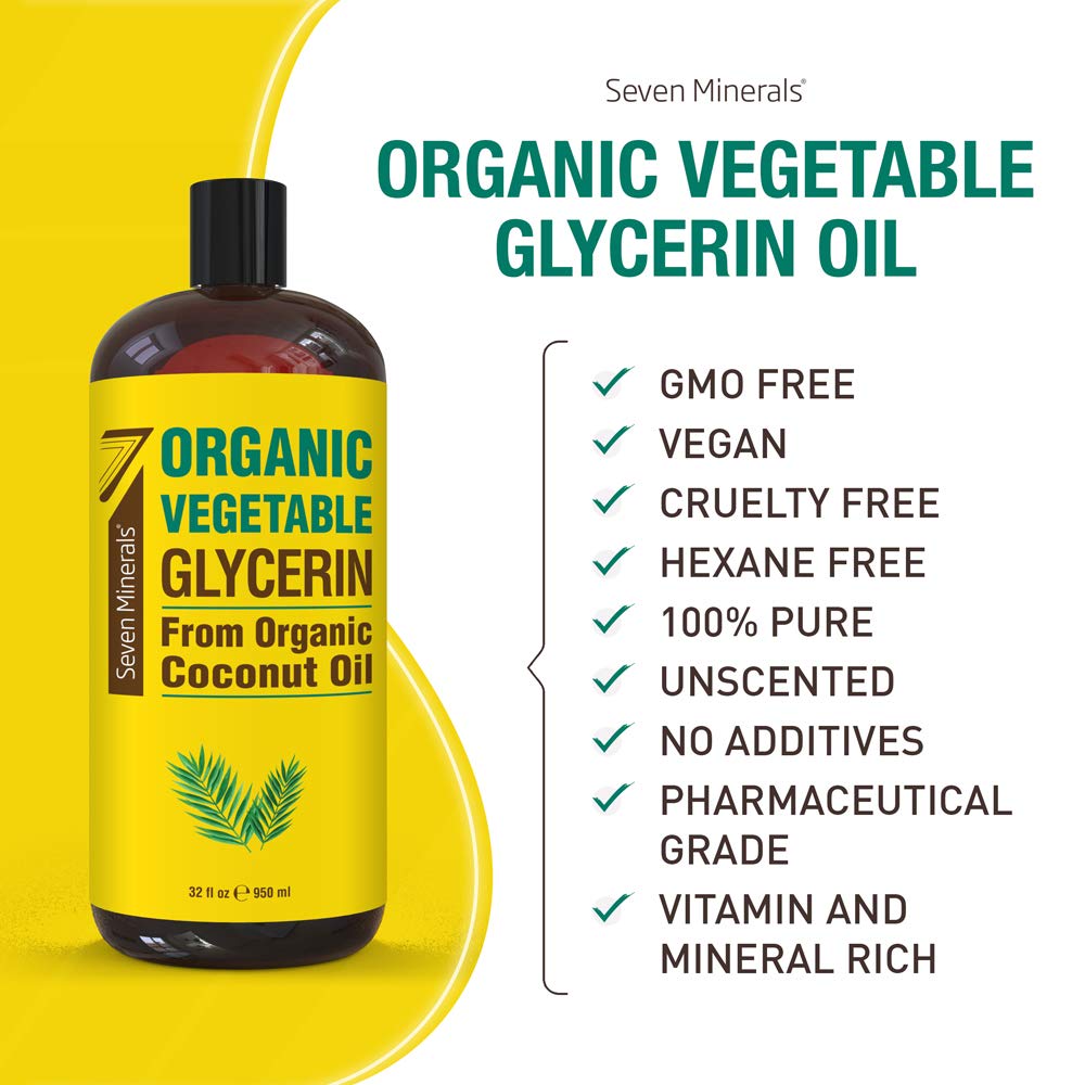 Glicerina vegetal Seven Minerals goteo suave, perfecta para mezclar aceites esenciales.