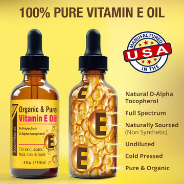 Seven Minerals Vitamin E Oil nourishes hair ends with shine and softness.
