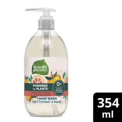 Jabón de manos Seventh Generation, dispensador en acción, limpieza suave sin irritantes.