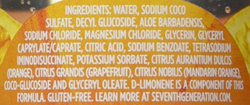 Seventh Generation jabón manos cítrico, uso diario en cocina y baño.