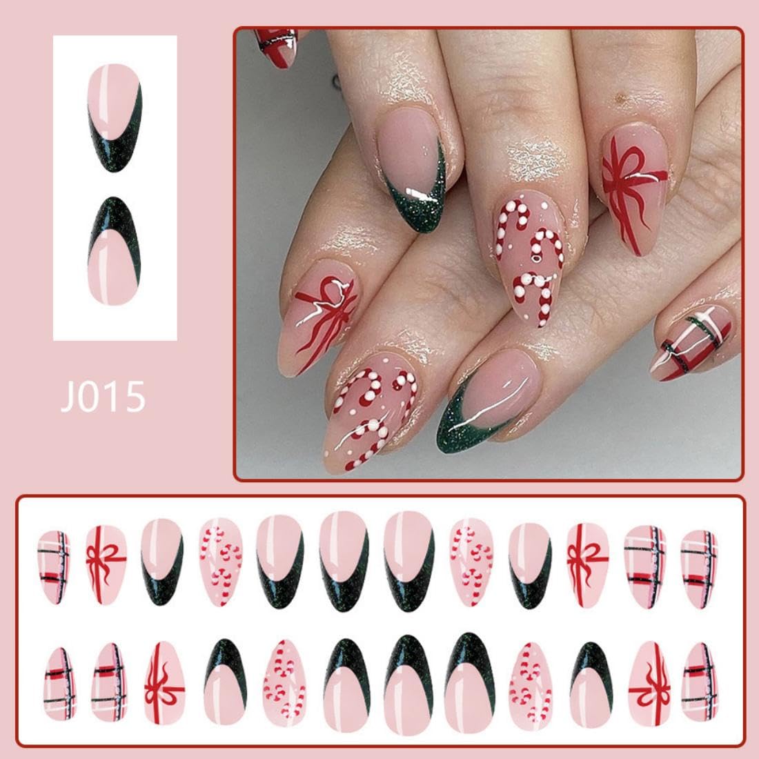 Sevgob conjunto de 24 uñas en tallas variadas para ajuste perfecto.