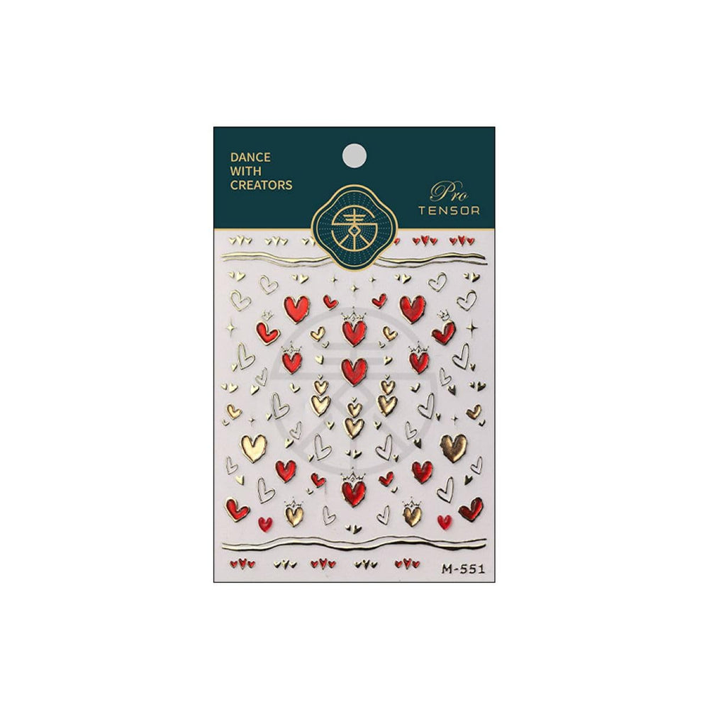 Sevgob ideas de manicura en casa con corazones 5D.