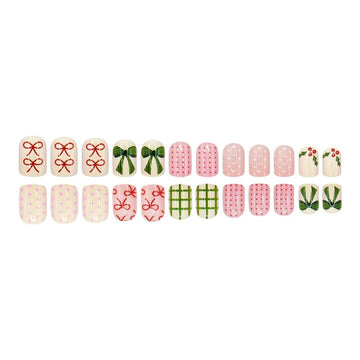 Sevgob: uñas postizas con acebo y bolitas, accesorio navideño para regalar.