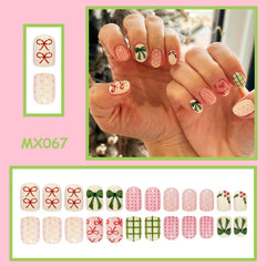 Sevgob: uñas postizas con puntos redondos brillantes, estilo festivo asegurado.