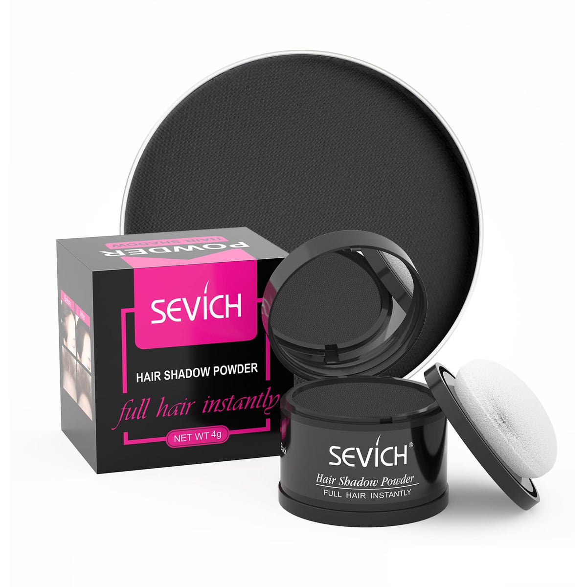 Sevich Polvo Línea Cabello Compacto: cobertura natural de raíces
