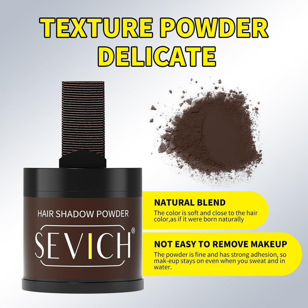 Sevich polvo de línea del cabello con aplicador incorporado para retoques rápidos.