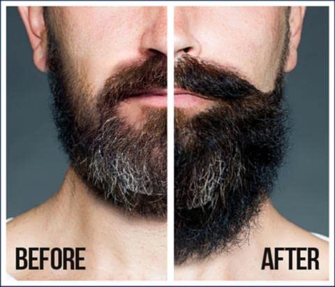 Aplicación suave de SFC para barba y cabello cada día.