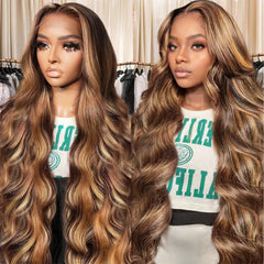 SFTNMEH peluca frontal 13x6 rubio miel, aspecto natural para eventos