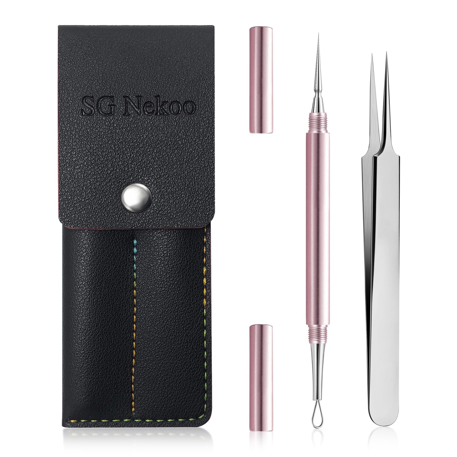 SGNEKOO herramienta doble extremidad con lazo circular para extracción precisa de puntos negros.