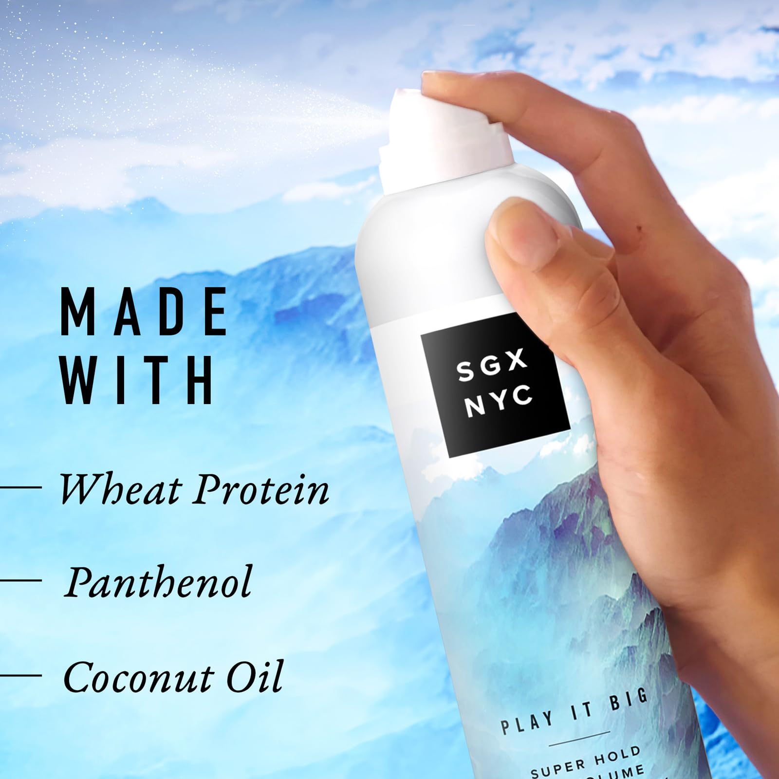 SGX NYC Play It Big brillo natural: cabello con aspecto sano y ligero.