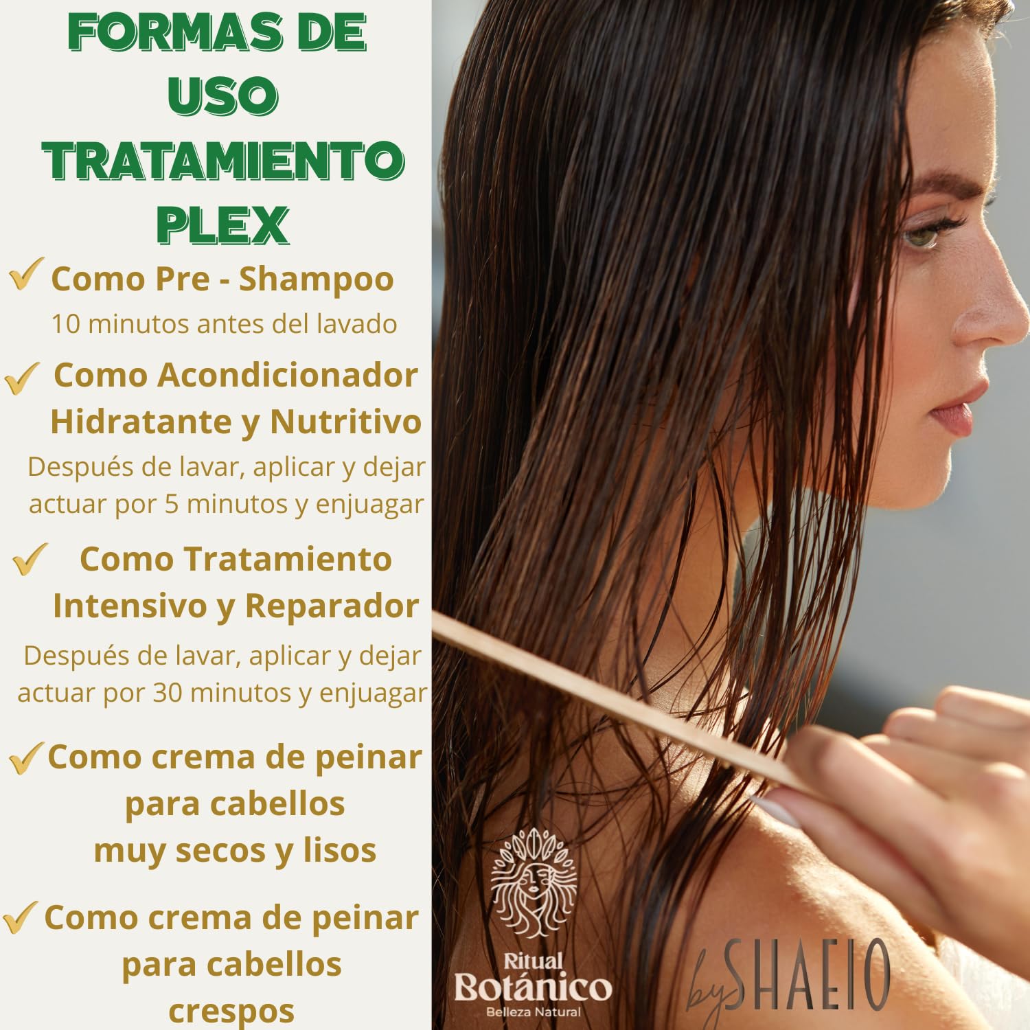 SHAEIO Rituales Botánicos cabello brillo y elasticidad tras uso
